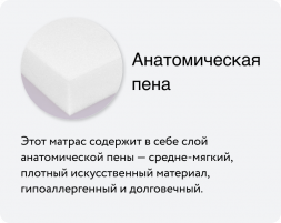 Беспружинный матрас