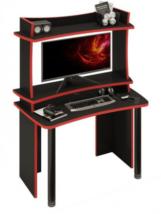 Современная мебель Игровой стол СКЛ-Софт120Ч+НКИЛ120ВЛЧ RED, купить недорого в фирменном салоне магазине «Моя Мебель», всего за 20 420 руб.
