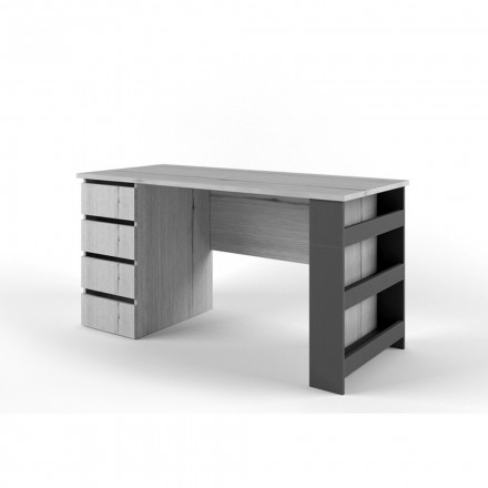 Современная мебель стол с тумбой тумба слева «Ньютон Грэй», купить недорого в фирменном салоне магазине «Моя Мебель», всего за 22 560 руб.