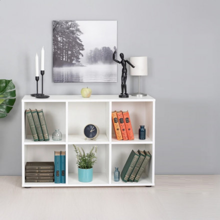 Современная мебель Белый Стеллаж полки настенные / напольные not IKEA EKET недорого С-18 СИТИ, купить недорого в фирменном салоне магазине «Моя Мебель», всего за 5 490 руб.