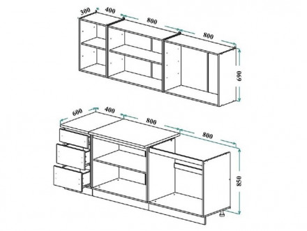 Современная мебель Кухня Белая х2.0м ИКЕА design ЛЕГЕНДА-40 СИТИ ЛДСП, купить недорого в фирменном салоне магазине «Моя Мебель», всего за 29 810 руб.