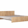 Кр-04 Кровать двуспальная УЛЬТРА х1600 в стиле лофт LOFT wood studio недорого ЛДСП Цемент / Дуб Бунратти