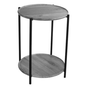 Современная мебель Стол журнальный как IKEA GLADOM BeautyStyle 21 Орех гикори gray / Черный, купить недорого в фирменном салоне магазине «Моя Мебель», всего за 5 210 руб.