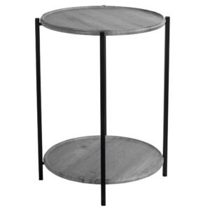 Современная мебель Стол журнальный как IKEA GLADOM BeautyStyle 21 Орех гикори gray / Черный, купить недорого в фирменном салоне магазине «Моя Мебель», всего за 5 210 руб.