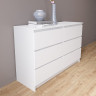 Белый широкий комод как ИКЕА МАЛЬМ (IKEA MALM) 6 ящиков МК 1200.6 (МП/3) МС мори