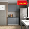 Кухонный гарнитур для маленькой кухни, Кухня 120 см дизайн ИКЕА (IKEA), Легенда-40 sity ЛДСП сумеречный голубой / белый