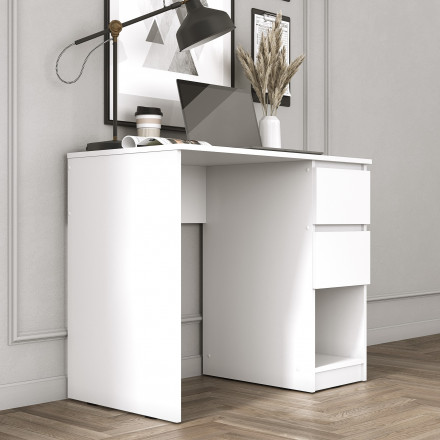 Современная мебель Белый письменный стол с ящиками как ИКЕА КАЛЛАКС (IKEA KALLAX) СП-18 сити, купить недорого в фирменном салоне магазине «Моя Мебель», всего за 4 990 руб.