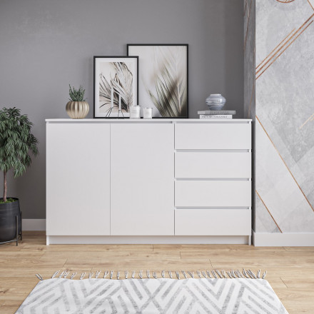 Современная мебель Белый широкий тумба комод под телевизор как ИКЕА МАЛЬМ (IKEA MALM) МК 1600.1 (МП/3) МС мори, купить недорого в фирменном салоне магазине «Моя Мебель», всего за 14 370 руб.