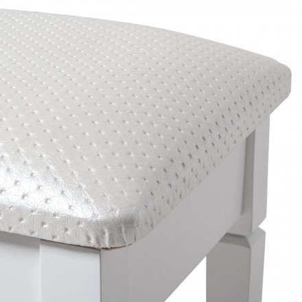 Современная мебель банкетка в прихожую с сиденьем, с ящиком мягкая | Тумба в прихожую с сиденьем узкая Vivaldi M экокожа белый / массив белый, купить недорого в фирменном салоне магазине «Моя Мебель», всего за 7 340 руб.