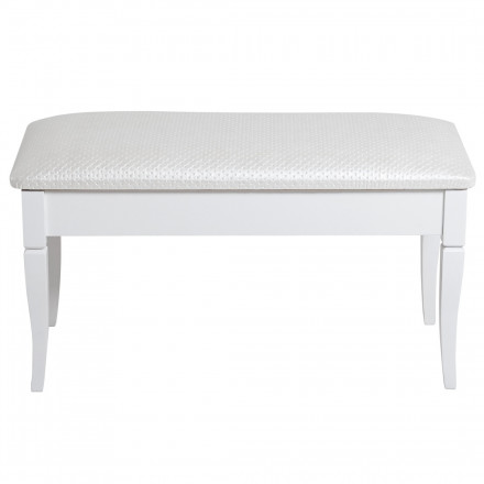 Современная мебель банкетка в прихожую с сиденьем, с ящиком мягкая | Тумба в прихожую с сиденьем узкая Vivaldi M экокожа белый / массив белый, купить недорого в фирменном салоне магазине «Моя Мебель», всего за 7 340 руб.