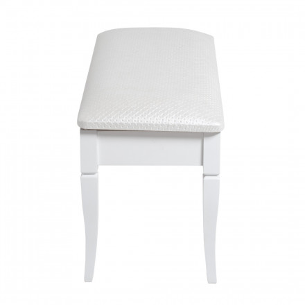 Современная мебель банкетка в прихожую с сиденьем, с ящиком мягкая | Тумба в прихожую с сиденьем узкая Vivaldi M экокожа белый / массив белый, купить недорого в фирменном салоне магазине «Моя Мебель», всего за 7 340 руб.