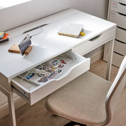 Современная мебель Белый письменный стол аналог ИКЕА АЛЕКС (IKEA ALEX), купить недорого в фирменном салоне магазине «Моя Мебель», всего за 16 990 руб.
