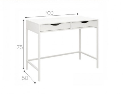 Современная мебель Белый письменный стол аналог ИКЕА АЛЕКС (IKEA ALEX), купить недорого в фирменном салоне магазине «Моя Мебель», всего за 16 990 руб.
