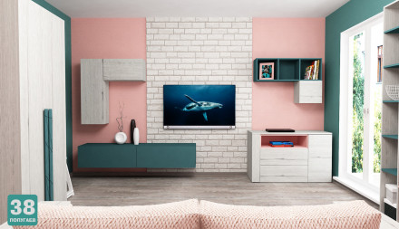 Современная мебель полка 3 Куба с фасадом  «НьюТон», купить недорого в фирменном салоне магазине «Моя Мебель», всего за 8 040 руб.