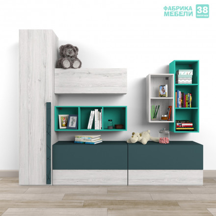 Современная мебель полка 3 Куба с фасадом  «НьюТон», купить недорого в фирменном салоне магазине «Моя Мебель», всего за 8 040 руб.