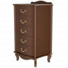 Комод Джульетта Л узкий, 5 ящиков Орех