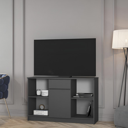 Современная мебель тумба под телевизор в гостиную напольная с ящиком | ТВ тумба | Подставка под телевизор Консоль | Тумбочка в прихожую, графит МТВ 1204.1 (МП/3) мори, купить недорого в фирменном салоне магазине «Моя Мебель», всего за 7 800 руб.