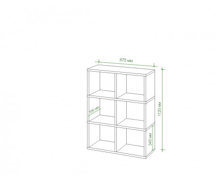 Современная мебель Стеллаж СПД 2-3, IKEA KALLAX &amp; EKET style, купить недорого в фирменном салоне магазине «Моя Мебель», всего за 9 680 руб.