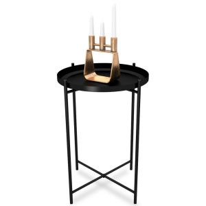 Современная мебель Стол журнальный как IKEA GLADOM SHT-CT8 Черный муар, купить недорого в фирменном салоне магазине «Моя Мебель», всего за 2 880 руб.