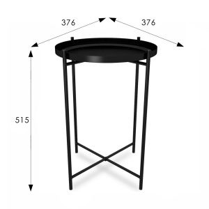Современная мебель Стол журнальный как IKEA GLADOM SHT-CT8 Черный муар, купить недорого в фирменном салоне магазине «Моя Мебель», всего за 2 880 руб.