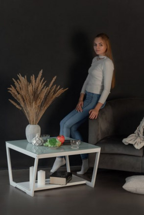 Современная мебель Стол журнальный BeautyStyle 1 Белый глянец / стекло белое, купить недорого в фирменном салоне магазине «Моя Мебель», всего за 17 580 руб.